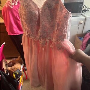 Elegant Pink Floral Kids Dress